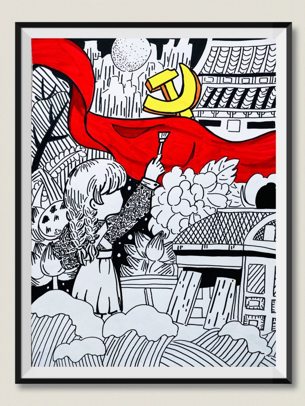 “童心永向党 争做好少年”儿童画优秀作品-第6张