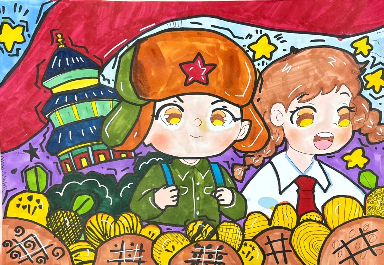 “学习雷锋精神 争做时代好少年”儿童绘画（6张）