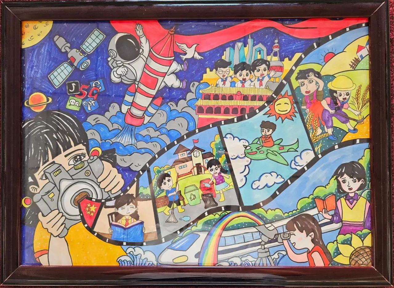 “心中有祖国 心中有他人”主题儿童画-第5张