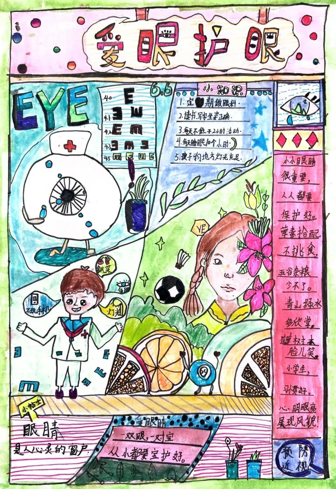 青少年“爱眼护眼”绘画作品展示-第3张