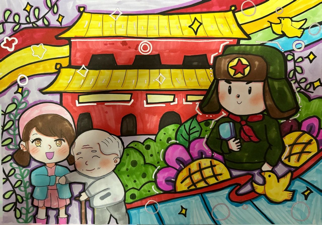 “雷锋精神 代代传承”主题绘画图片-第3张