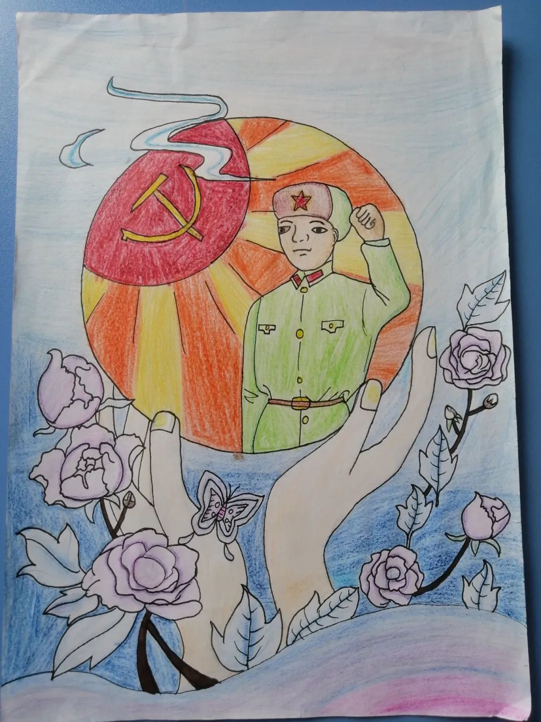 “让雷锋精神薪火相传”儿童画5张