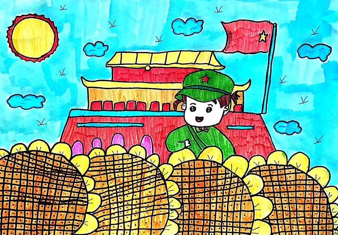 “八一建军节 致敬最可爱的人”儿童画简单又好看-第7张