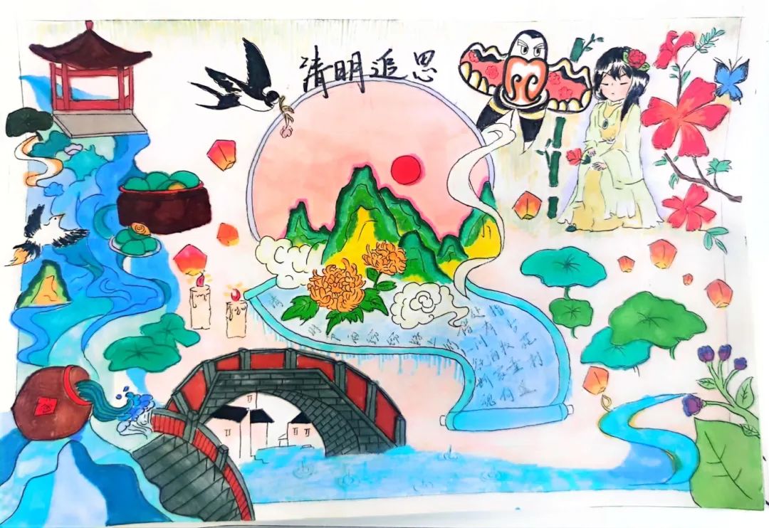 简单好看的清明绘画5张