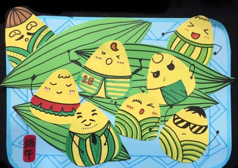 端午节主题的儿童画绘画作品大全-第1张