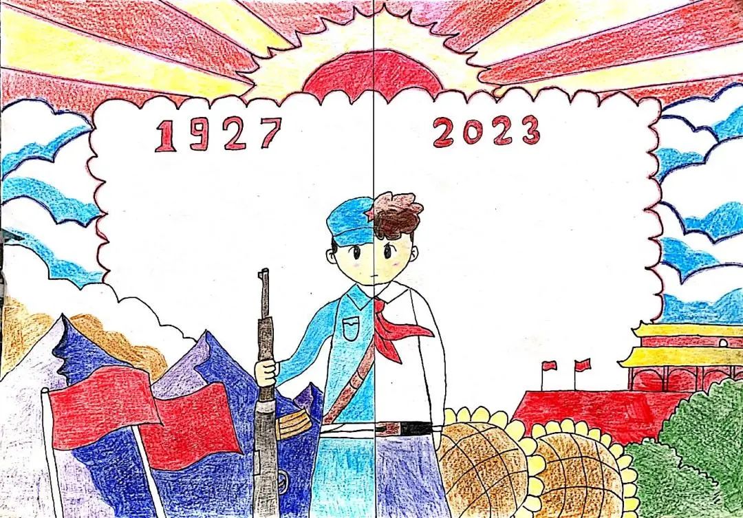 “八一建军节 致敬最可爱的人”儿童画简单又好看-第2张