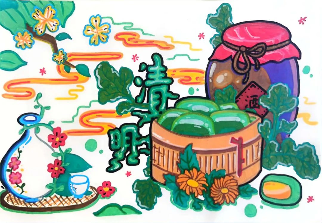 简单好看的清明绘画-第2张