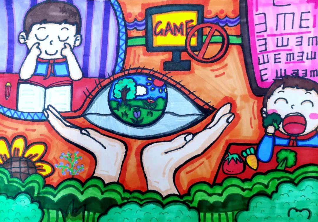 “明亮视界 童画未来”儿童绘画6张