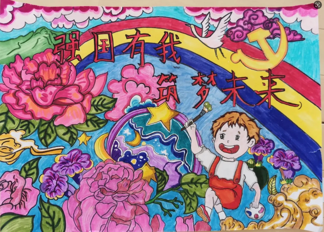 “强国有我 筑梦未来”儿童画作品精选-第3张