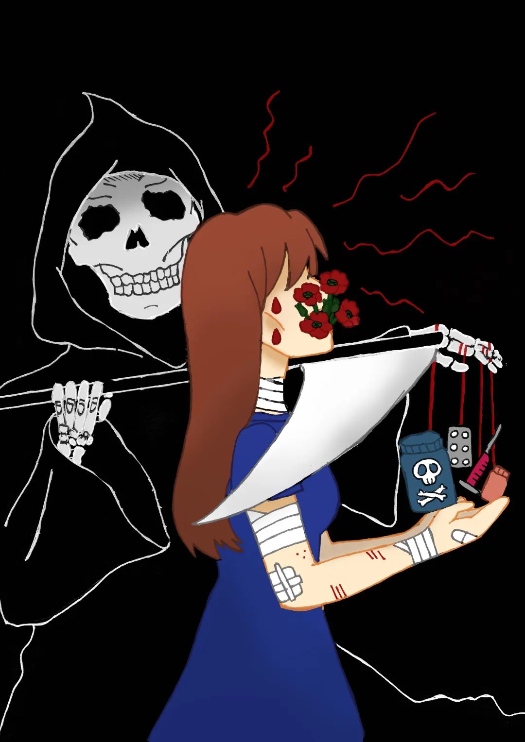 “健康人生路 共筑无毒盾”绘画优秀作品-第7张