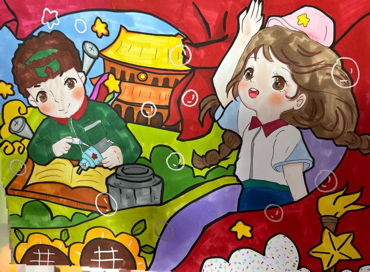 《弘扬新时代雷锋精神 我们在行动》儿童画-第7张