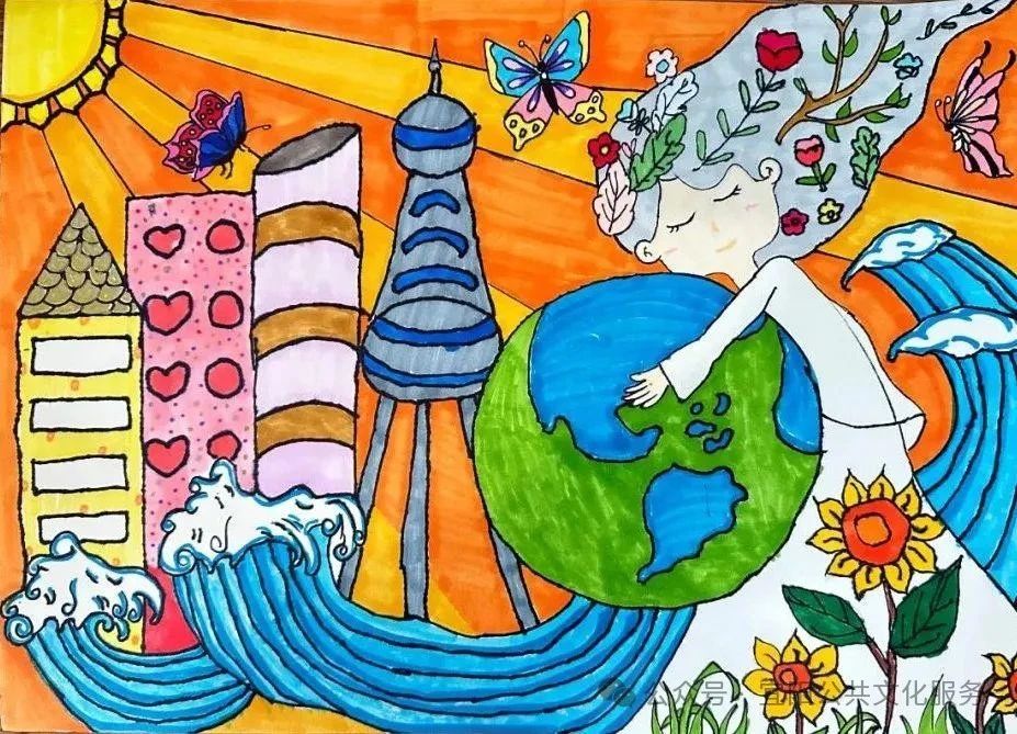 我爱地球妈妈 ——"世界地球日"绘画（5张）