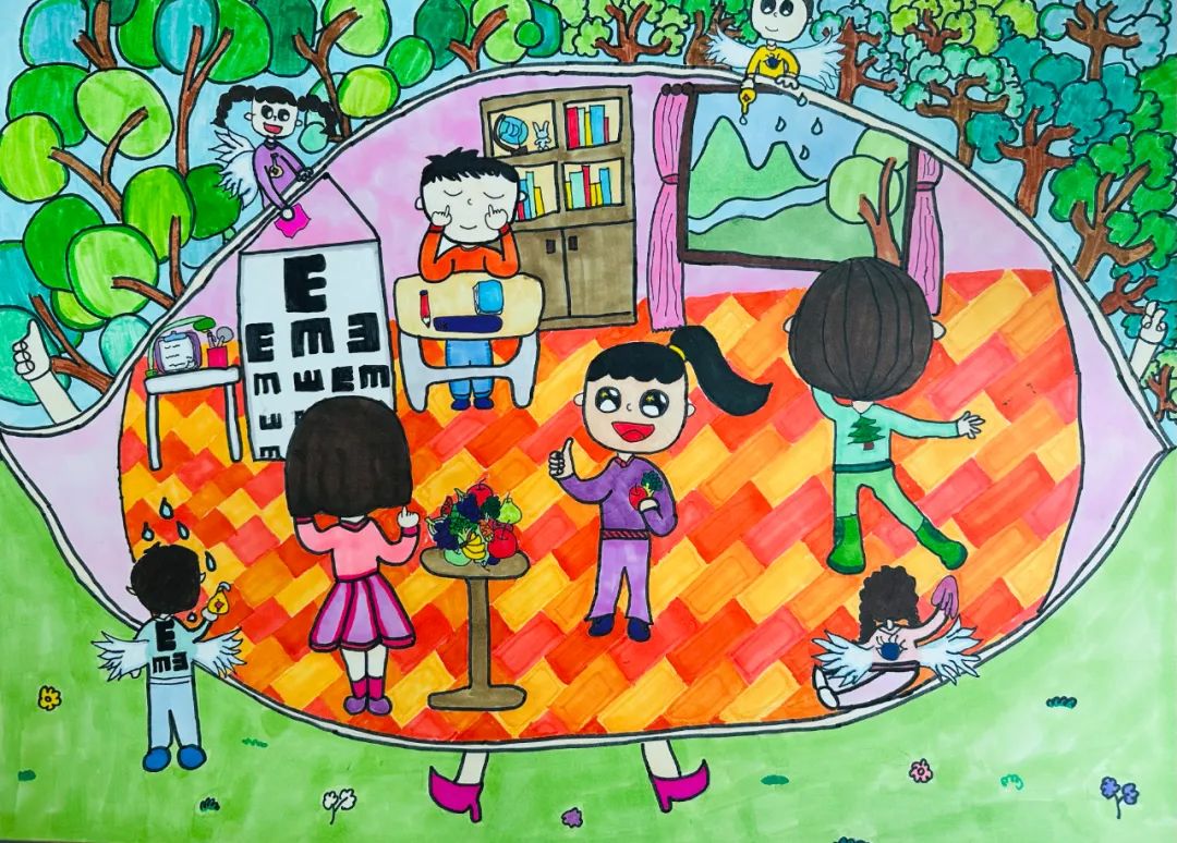 “6·6爱眼日”儿童画大赛作品精选-第1张