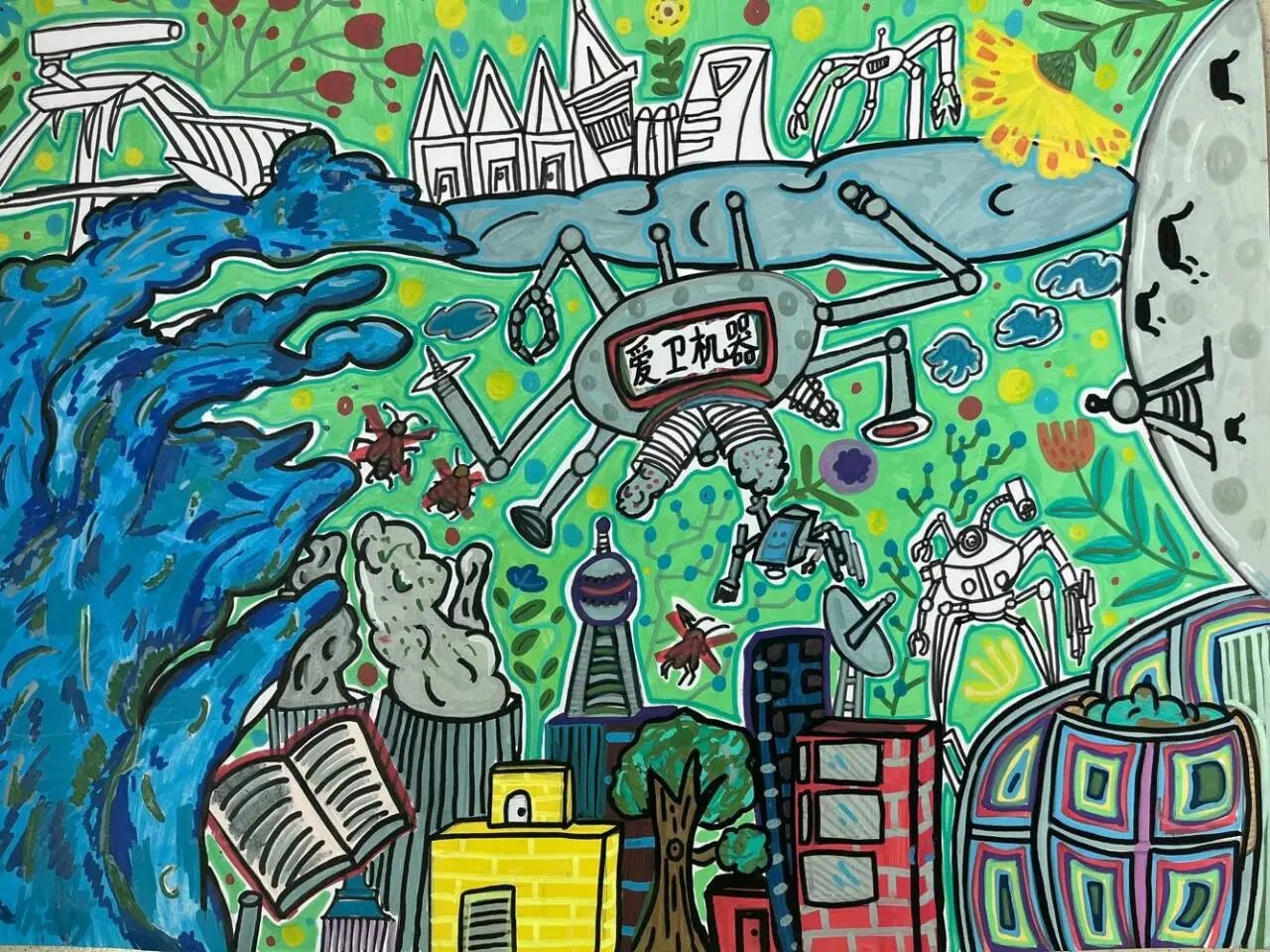 世界环境日绘画作品“爱护环境 守护家园”-第4张