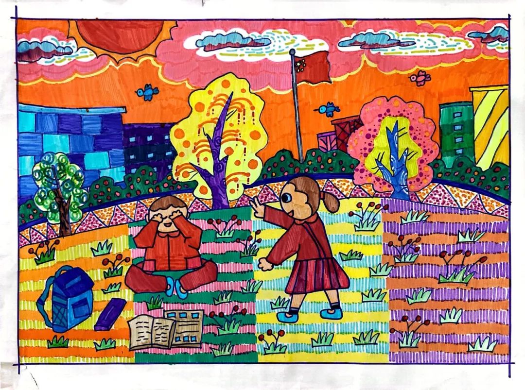 “画出明亮未来 守护心灵之窗”绘画作品展-第3张