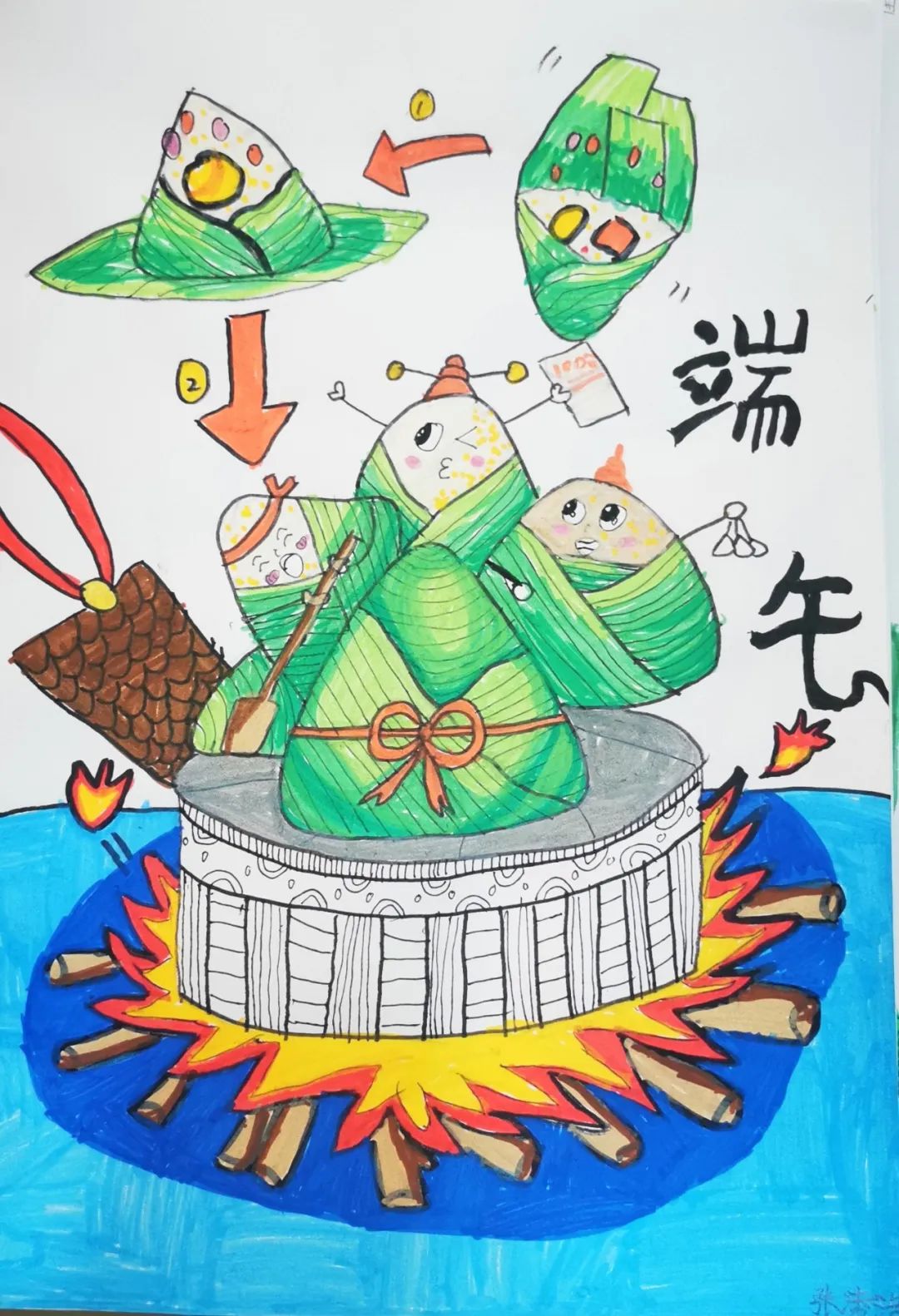 端午节创意主题画优秀作品6张