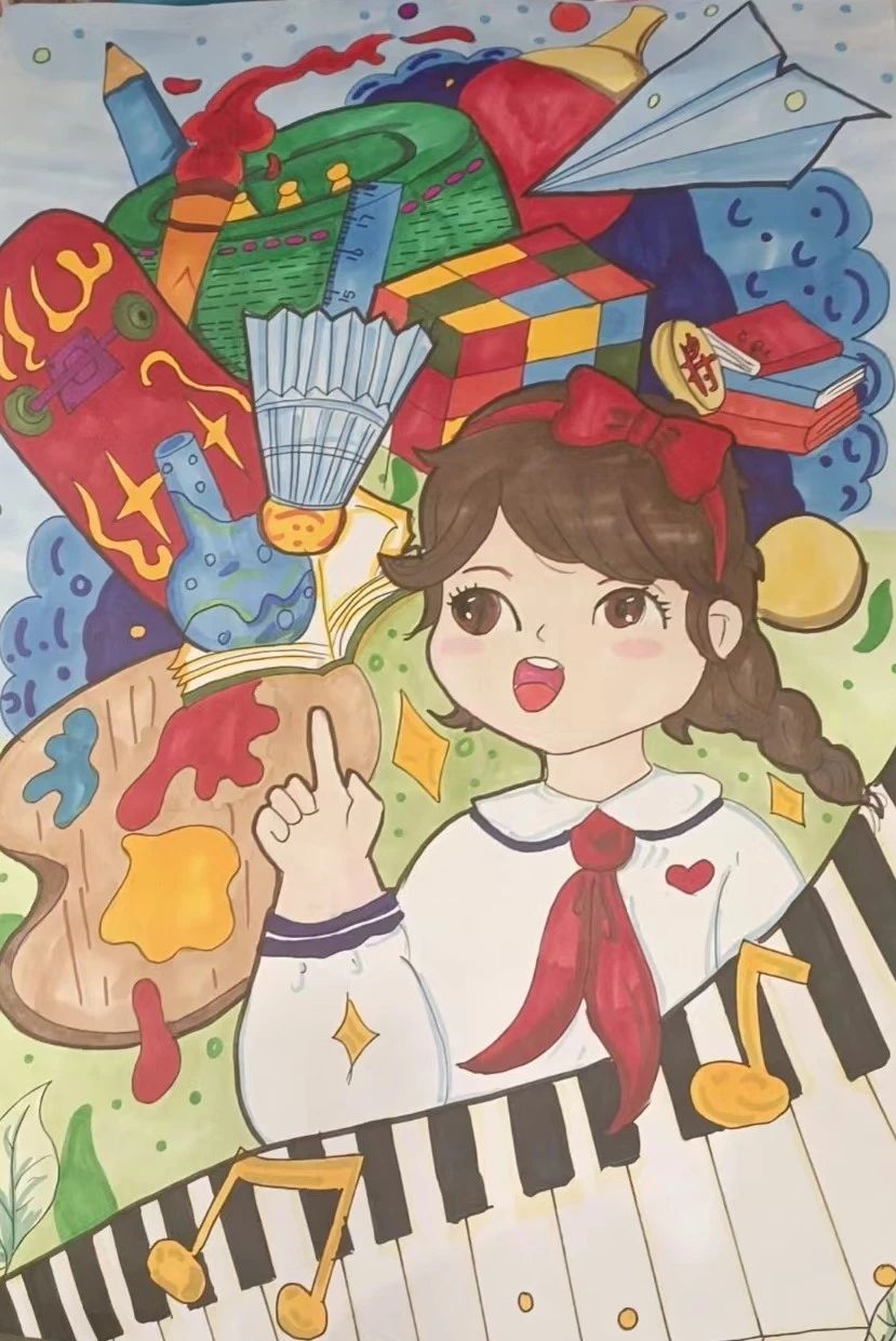 “传承家国情怀 携手共庆华诞”2024国庆节优秀绘画作品-第5张