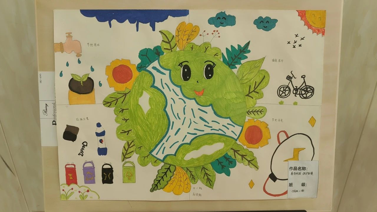 世界环境日主题绘画《保护地球 爱护环境 你我共同行动》-第1张