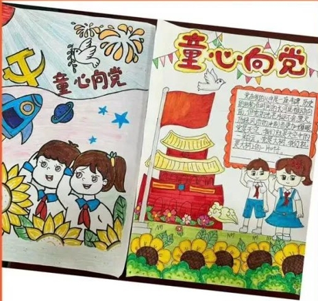 “童心向党 筑梦未来”七一主题儿童画展示-第3张