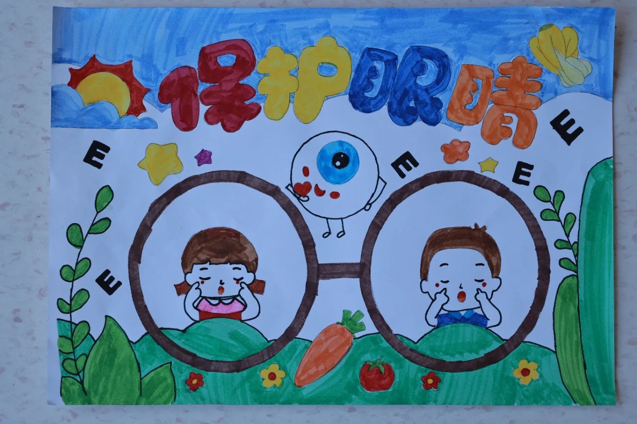 “点亮未来 共筑睛彩”全国爱眼日画画图片（5张）