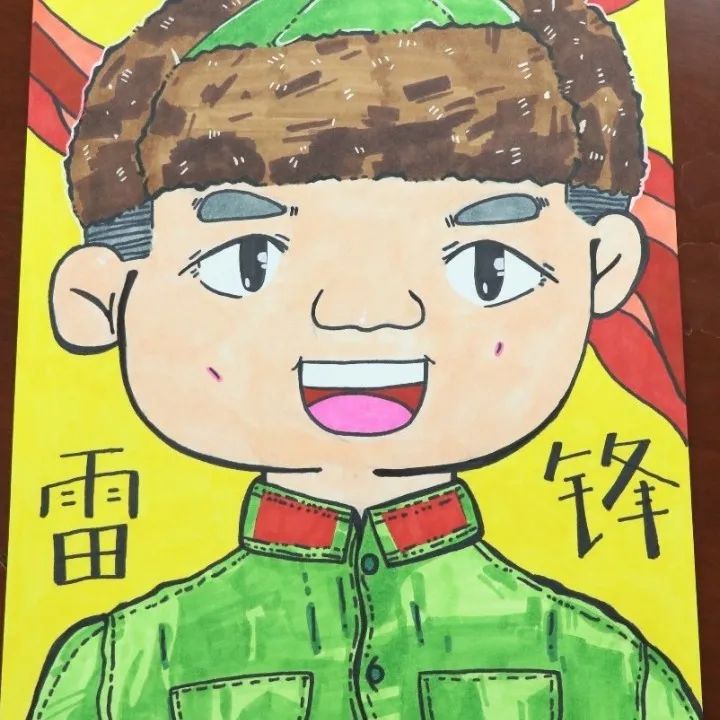 “我身边的雷锋精神”儿童绘画-第3张