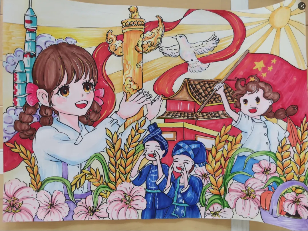 “少年强 则国强”主题儿童画-第1张