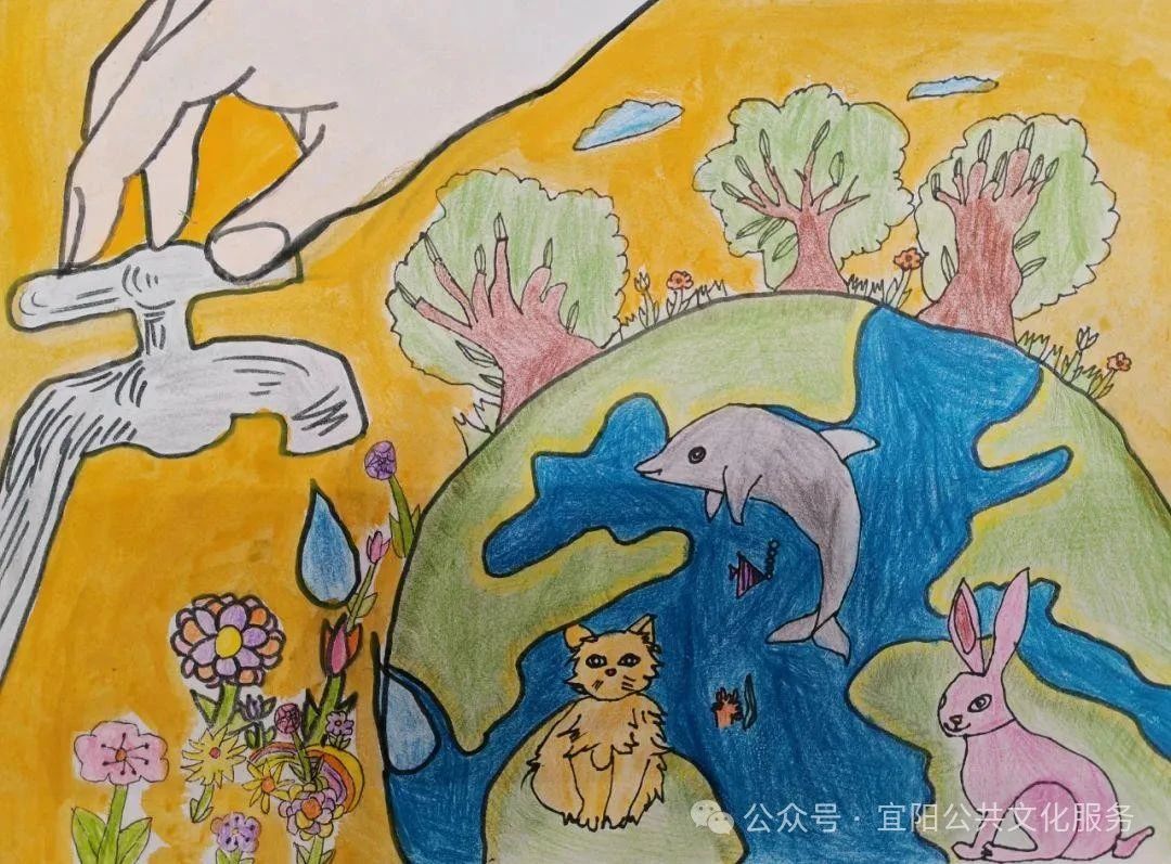5张“让地球健康快乐”世界地球日绘画获奖作品