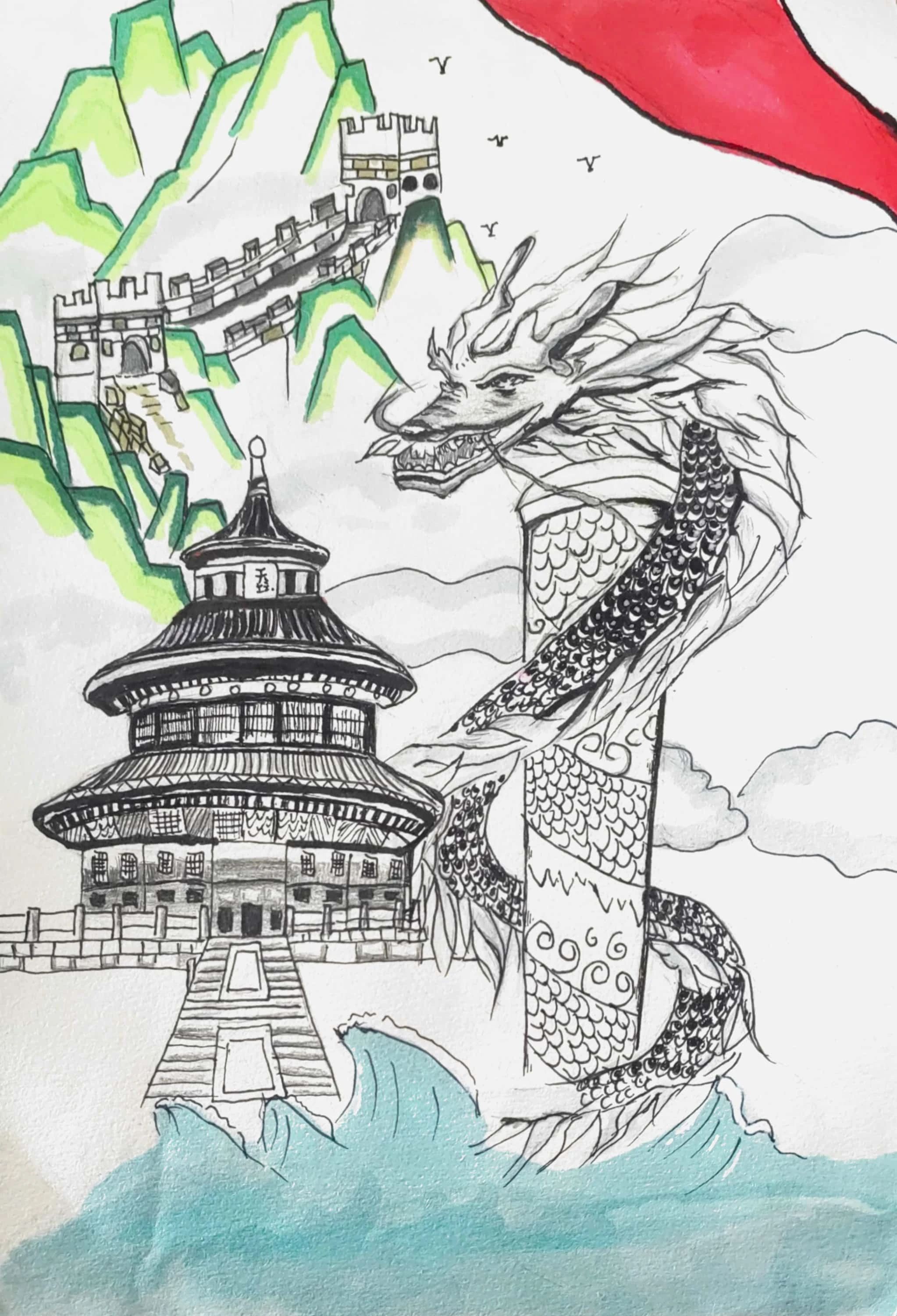 成语配画图片大全《锦绣山河》