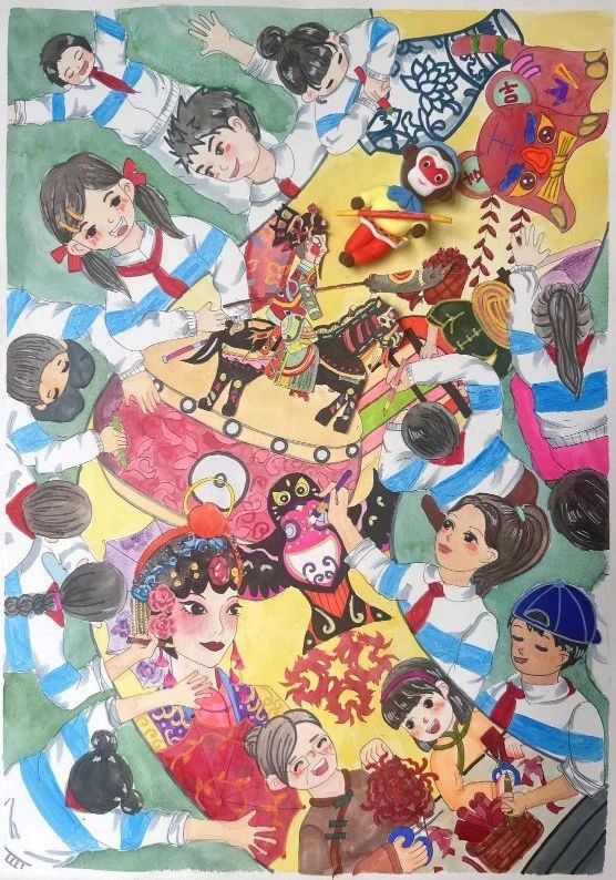 2024年国庆节主题画画“奋斗青春 憧憬未来”-第2张