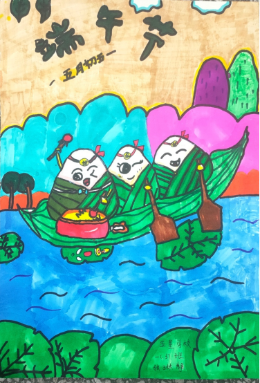 2024最新端午节主题儿童绘画作品（6张）